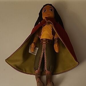 Disney's Raya Doll with Red Cape and Green Outfit